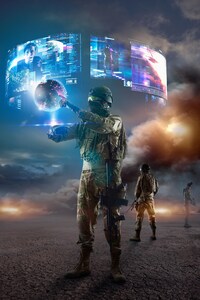 Virtual Reality Soldier 4k (1125x2436) Resolution Wallpaper