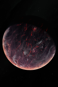1242x2688 Volcanic Planet 5k