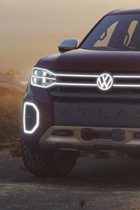 Volkswagen Atlas Tanoak Pickup Truck Concept 2018 (480x800) Resolution Wallpaper