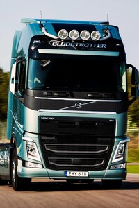 Volvo Truck And Car (240x320) Resolution Wallpaper