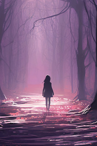 Walking Alone In Forest