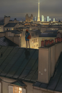 Wanderer In The City Sky (540x960) Resolution Wallpaper