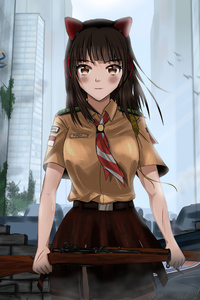 War Scout Girl (720x1280) Resolution Wallpaper