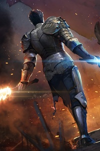 Warrior About To Fight (540x960) Resolution Wallpaper