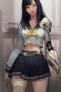 Warrior Anime Girl With Sword