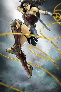 Warrior Wonder Woman (240x400) Resolution Wallpaper