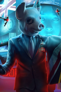 Watch Dogs Legion Pig Boss 4k (320x480) Resolution Wallpaper
