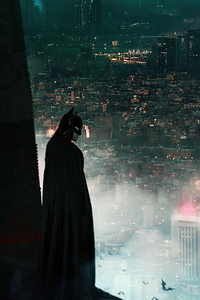 Watcher Of Gotham City (240x320) Resolution Wallpaper