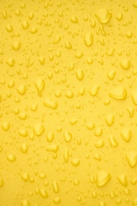 Water Drops Yellow Surface Back 4k