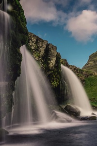 Waterfalls Timelapse (640x960) Resolution Wallpaper