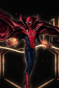What If Spiderman As Doctor Strange 5k (240x400) Resolution Wallpaper