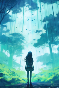 When You Walk Alone In Forest (750x1334) Resolution Wallpaper