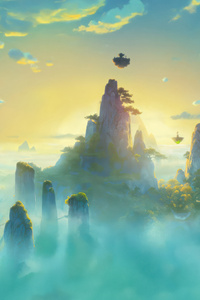 Whispers Beyond The Floating Path (1080x2280) Resolution Wallpaper