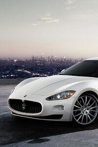 White Maserati (320x480) Resolution Wallpaper