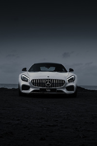 White Mercedes AMG GTS 4k (1080x1920) Resolution Wallpaper