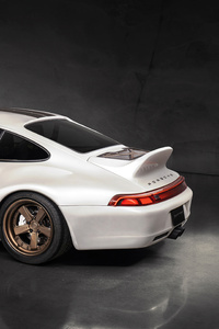 1440x2960 White Porsche 911 Guntherwerks Rear