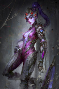 Widowmaker Overwatch Fantasy Artwork (1080x2160) Resolution Wallpaper