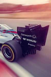 Williams 2014 F1 Car Rear (320x568) Resolution Wallpaper