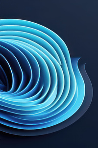 480x800 Windows 11 Waves Abstract