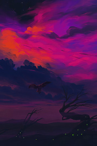Wings Of Midnight (1080x2280) Resolution Wallpaper