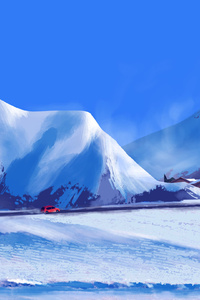 Winter Journey 4k (480x854) Resolution Wallpaper