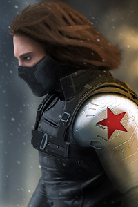 Winter Soldier 4k (640x960) Resolution Wallpaper