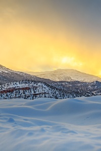 Winter Sunset Landscape 5k