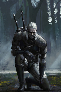 Witcher Geralt Of Rivia (240x320) Resolution Wallpaper