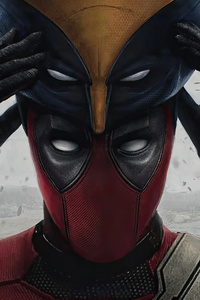 Wolverine And Deadpool Mask Off (1125x2436) Resolution Wallpaper
