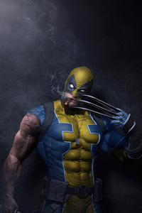 Wolverine Cigar And Claws (800x1280) Resolution Wallpaper