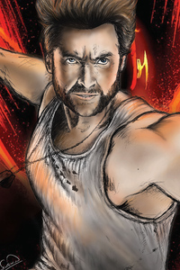 Wolverine Fan Art (1080x2160) Resolution Wallpaper