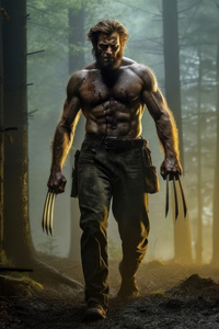 1280x2120 Wolverine Intense Walk With Claws Bared