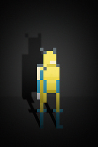 480x854 Wolverine Pixel Art 5k