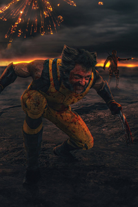 Wolverine Razor Sharp Intensity (1080x1920) Resolution Wallpaper