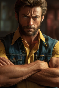 Wolverine Sitting In The Bar (1080x1920) Resolution Wallpaper