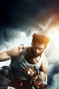 Wolverine Unleashes Infinity Power (1080x2160) Resolution Wallpaper