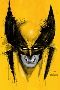 Wolverine Yellow Art 4k