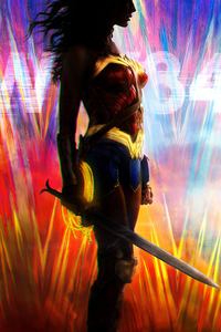 Wonder Woman 1984 Digital Art 4k (1080x2280) Resolution Wallpaper