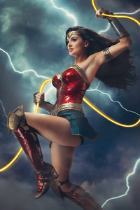 Wonder Woman 2 Cosplay 4k (640x1136) Resolution Wallpaper
