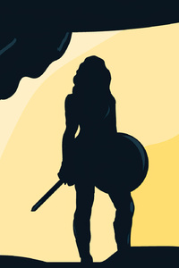 Wonder Woman 2020 Minimal (1440x2560) Resolution Wallpaper