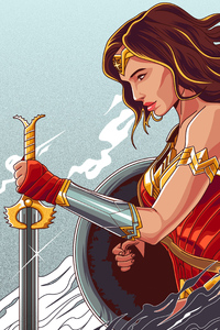 Wonder Woman 4k New Artworks (1125x2436) Resolution Wallpaper