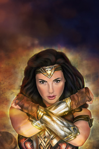 Wonder Woman Amazonian Grace (1080x2400) Resolution Wallpaper