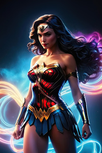 Wonder Woman Amazonian Valor (360x640) Resolution Wallpaper