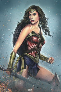 Wonder Woman Art 4k (240x400) Resolution Wallpaper