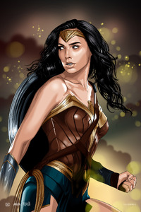 Wonder Woman Artwork 4k (1080x2280) Resolution Wallpaper