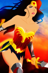 Wonder Woman Artwork 5k (640x1136) Resolution Wallpaper
