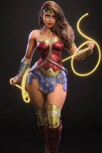 Wonder Woman Artwork4k (1280x2120) Resolution Wallpaper
