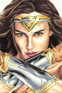 Wonder Woman Artworks 5k (1125x2436) Resolution Wallpaper