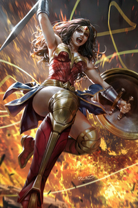 1242x2688 Wonder Woman Attack 4k