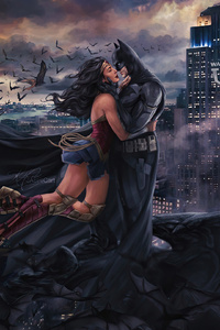 Wonder Woman Bat Love 4k